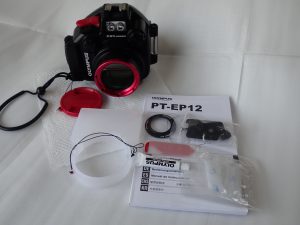 中古水中カメラ OLYMPUS PT-EP12 防水プロテクター