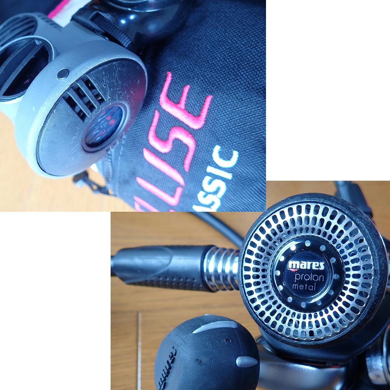 中古ダイビング器材 | SCUBAPRO BC クラシック・エリーゼ、マレス レギュレーター プロトンメタル セット