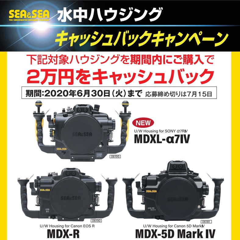 SEA&SEA キャッシバックキャンペーン案内