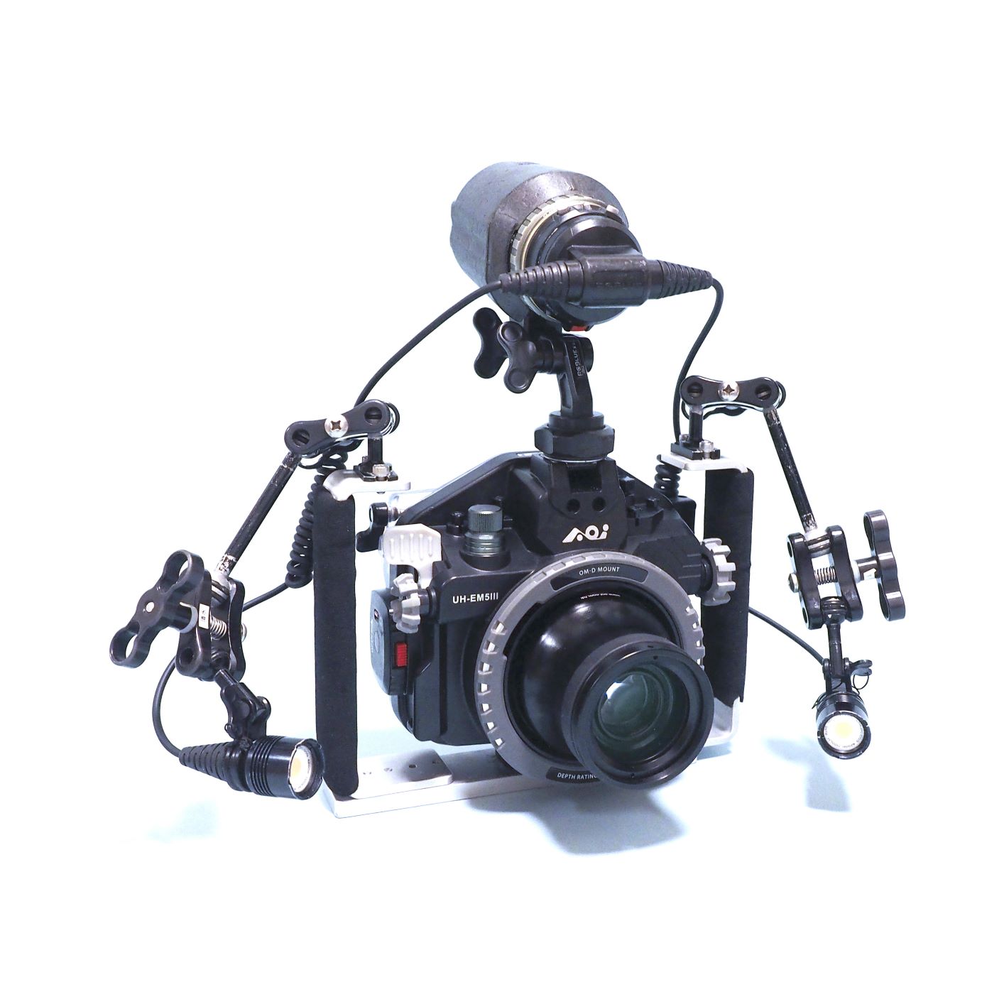 AOI UH-EM5Ⅲ 60ｍｍマクロ RGBleuライトモデル（OLYMPUS ミラーレス一眼 OM-D E-M5 MarkⅢ マクロ水中撮影用）  | マリンクエスト ダイビングショップ 兵庫県尼崎市にある水中カメラ機材買取店